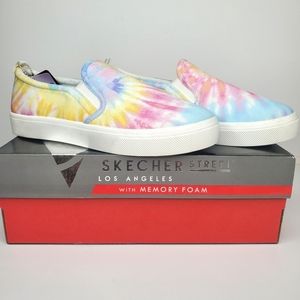 Skechers Poppy-Hippie Hype Size 10 Multi-Colored Swirl Tie Dye Sneaker Shoe